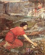 John William Waterhouse Maidens picking Flowers by a Stream oil painting